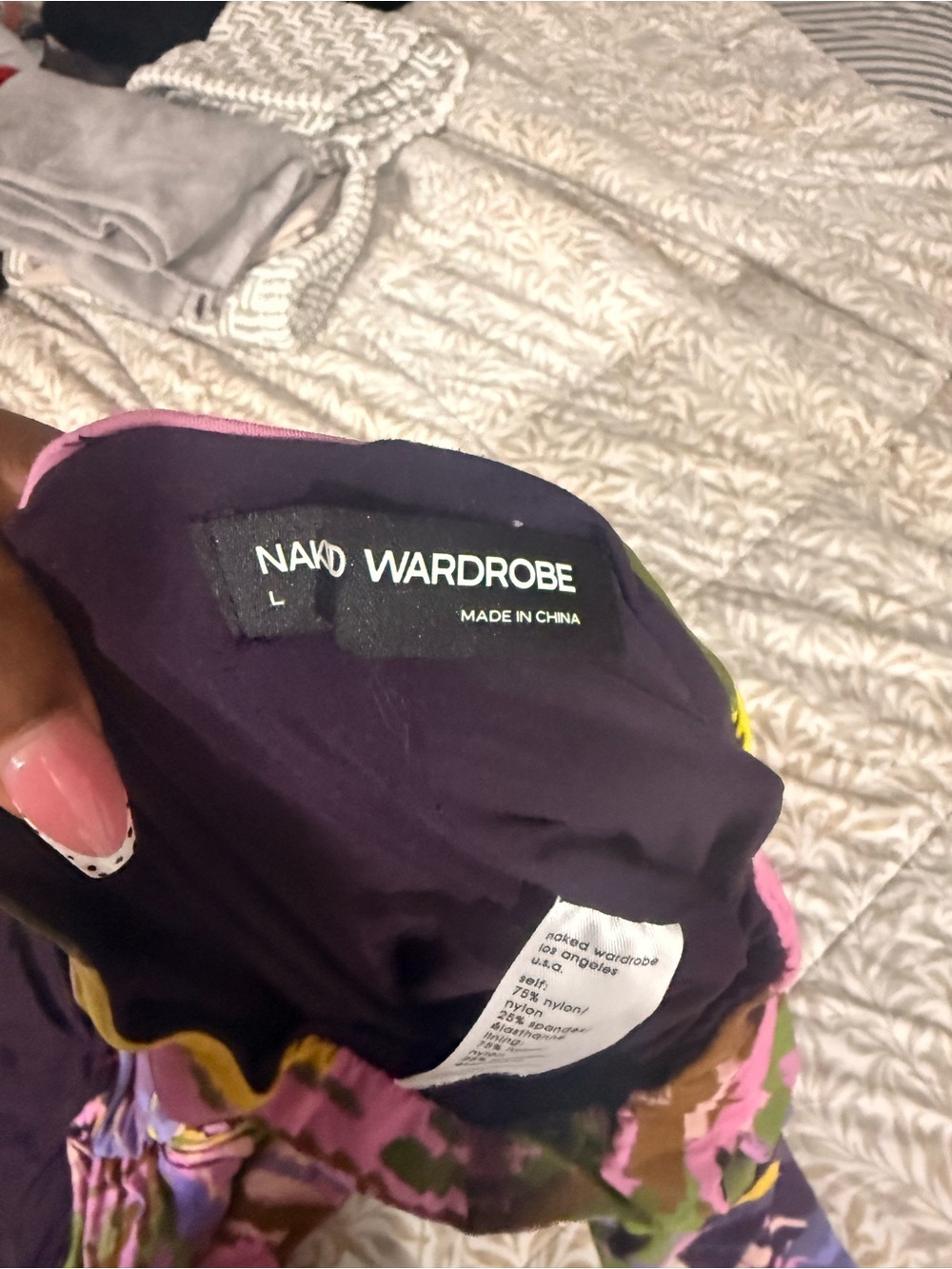 naked wardrobe Purple Multi-Color Girls' Tank Top